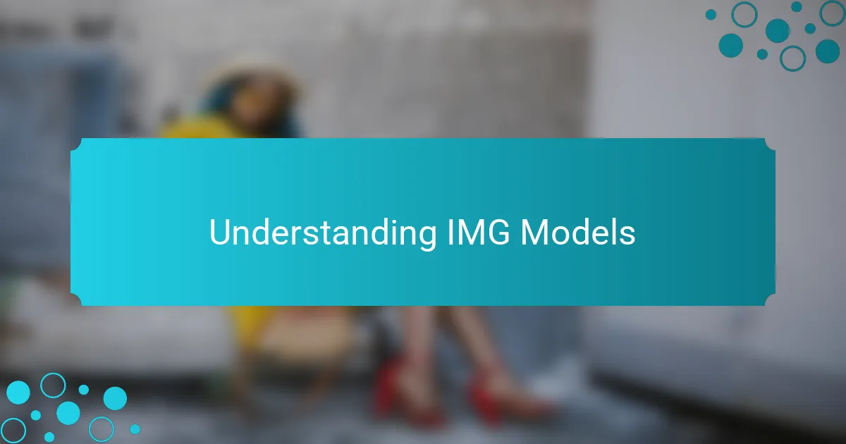 Understanding IMG Models